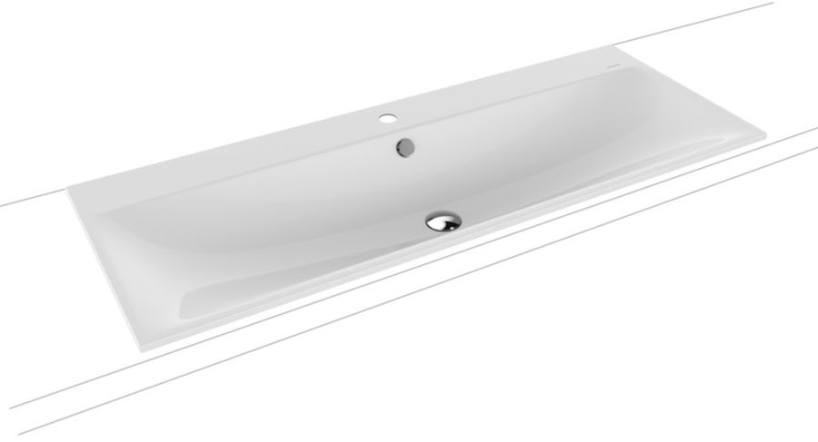 Kaldewei Silenio Waschbecken 120x46 cm rechteckig Einbauwaschbecken weiß 907906013001