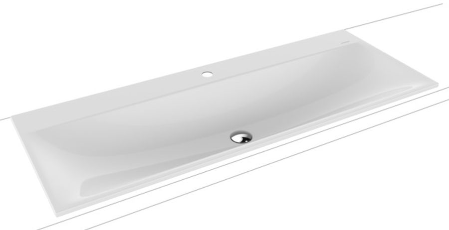 Kaldewei Silenio Waschbecken 120x46 cm rechteckig Einbauwaschbecken weiß 907906303001