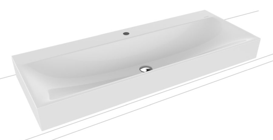 Kaldewei Silenio Waschbecken 120x46 cm rechteckig Aufsatzwaschbecken weiß 906406303001