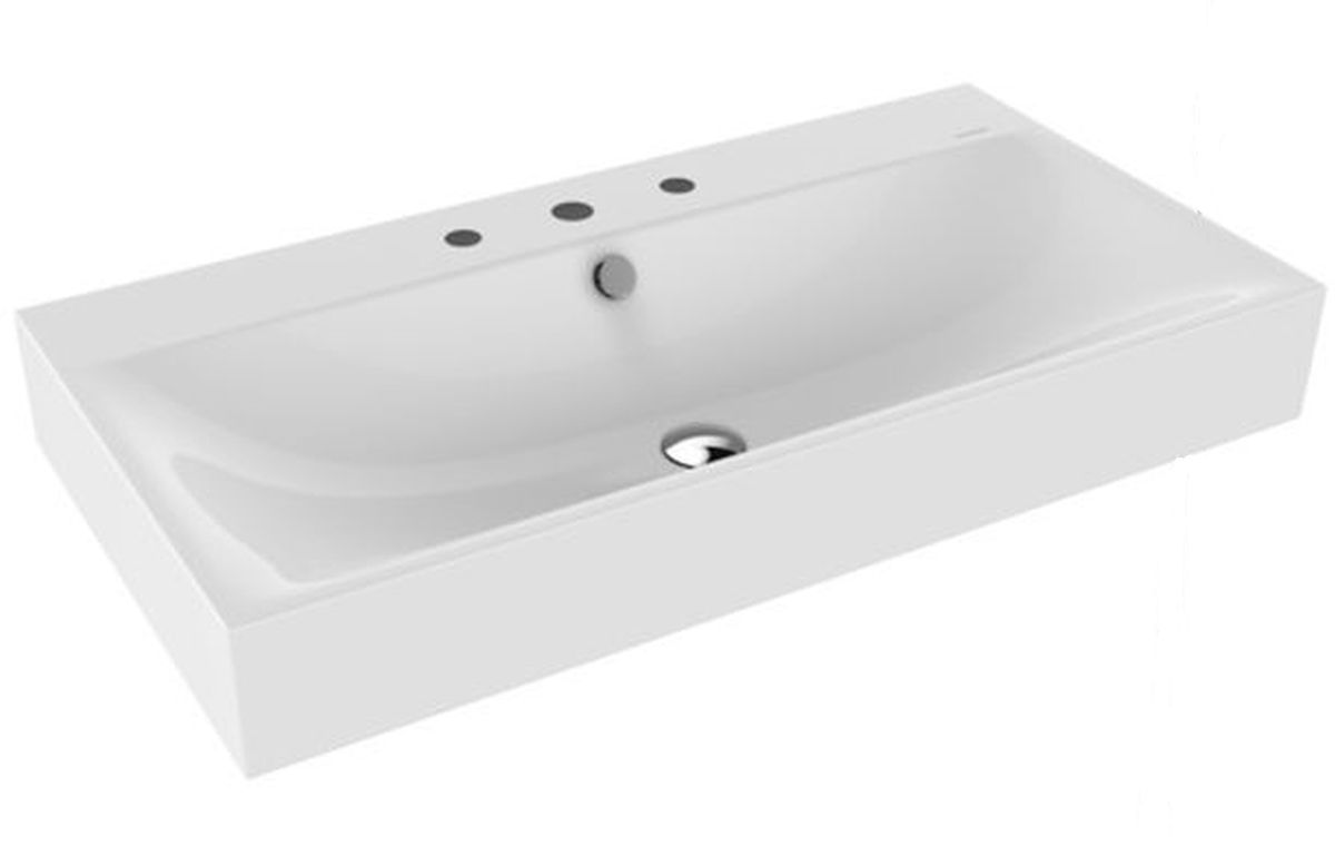Kaldewei Silenio Waschbecken 90x46 cm rechteckig Klassisch weiß 904406033001