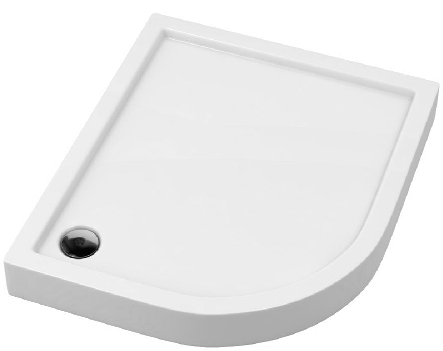 Schedpol Competia Halbrunde Duschwanne 100x80 cm weiß 3.0172