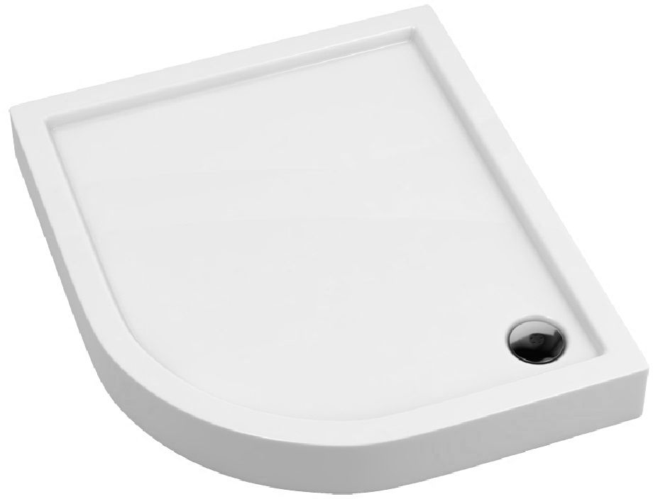 Schedpol Competia Halbrunde Duschwanne 100x80 cm weiß 3.0171