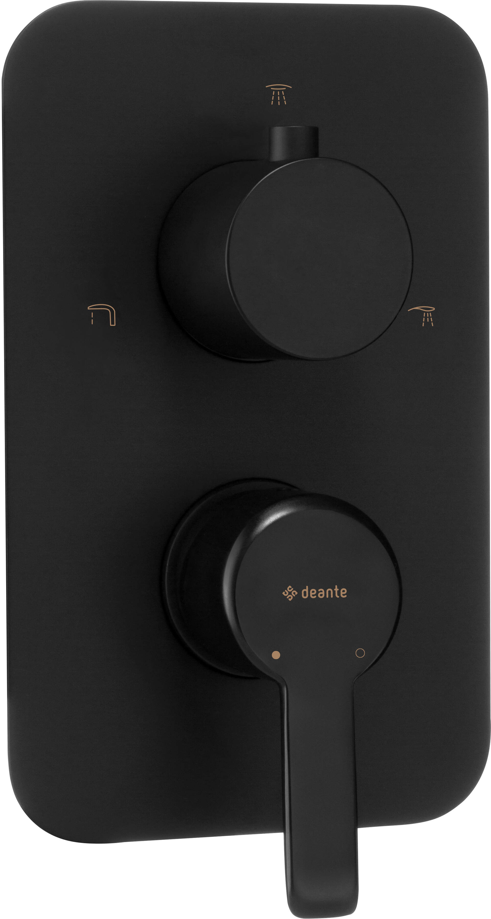 Deante Arnika Badewannen- und Duscharmatur Unterputz schwarz BXY_NQAM