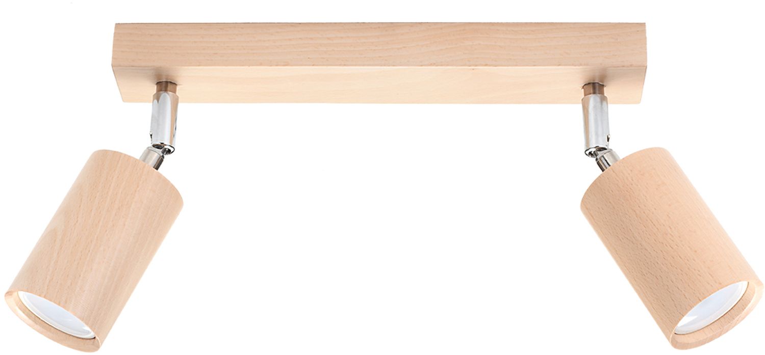 Sollux Lighting Berge Deckenlampe 2x40 W chrom-braun SL.0702