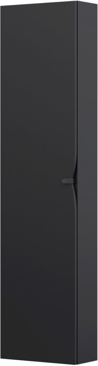 Oristo Siena Kabinett 40x17x160 cm Seitenschrank hängend schwarz OR45-SB1D-40-8