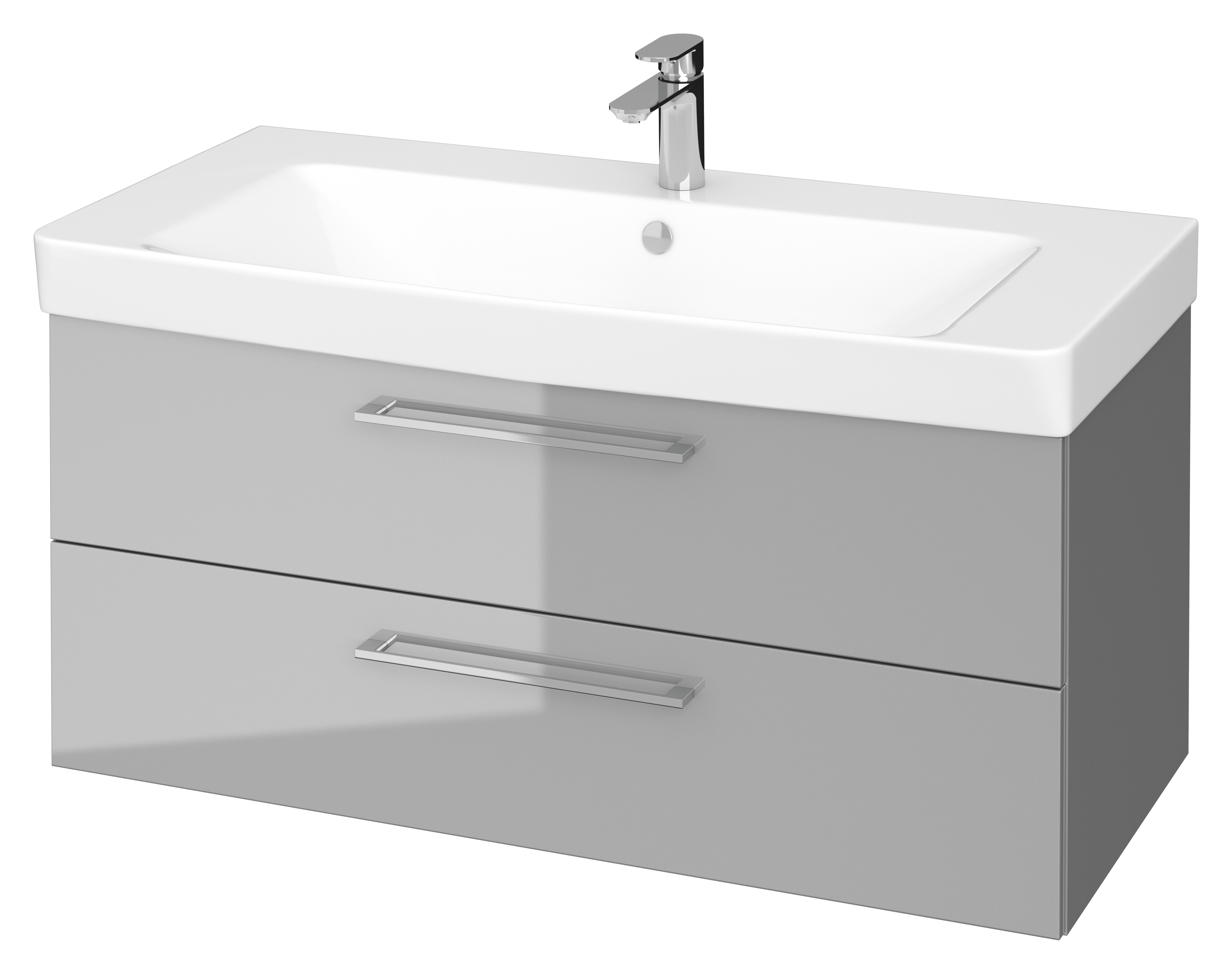 Cersanit Mille Waschbecken mit Unterschrank 101 cm grau S801-332-DSM