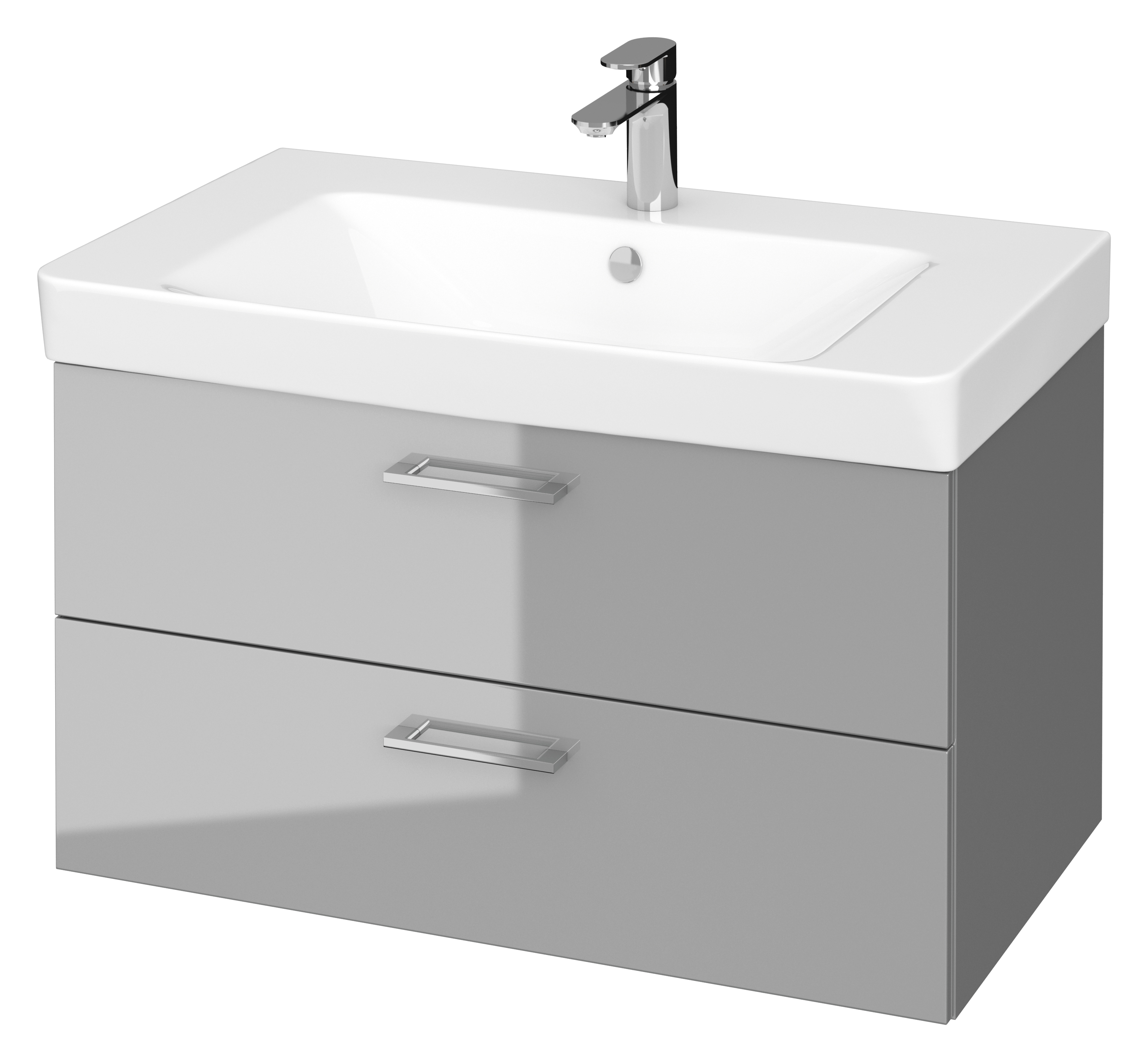 Cersanit Mille Waschtisch mit Unterschrank 81 cm grau S801-340-DSM