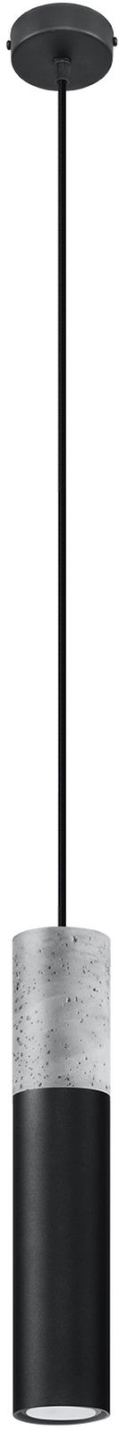 Sollux Lighting Borgio Pendelleuchte 1x40 W schwarz-beton SL.0650