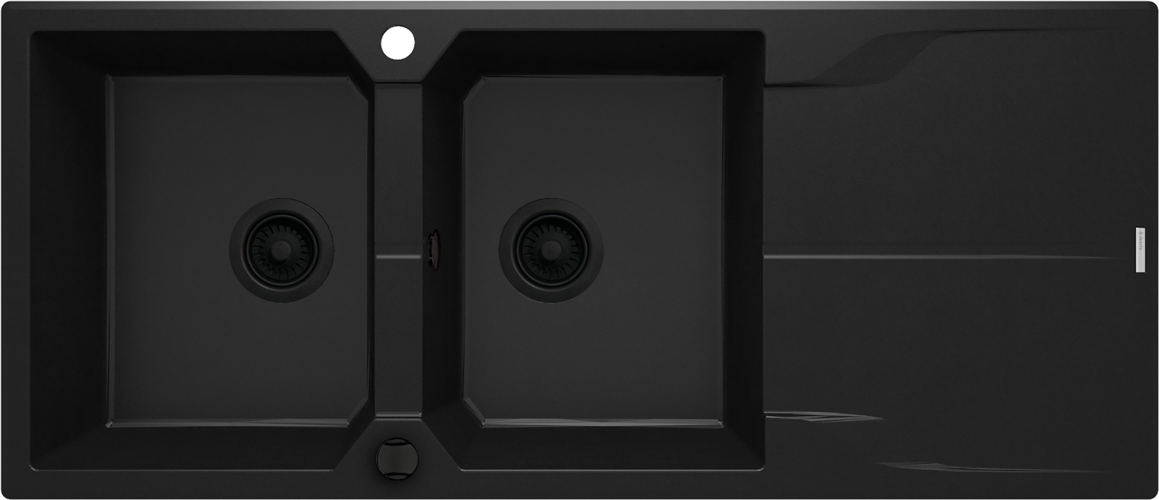 Deante Andante Granitspüle 116x50 cm schwarz ZQNN213