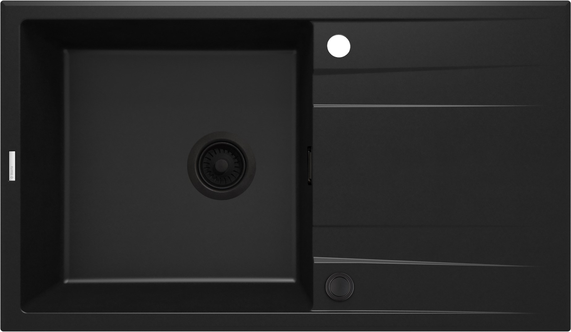 Deante Eridan Granitspüle 86x50 cm schwarz ZQEN113