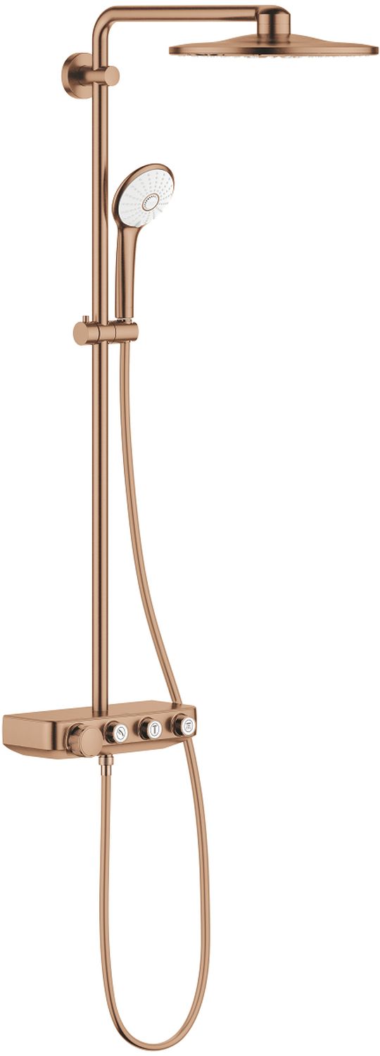 Grohe Euphoria Duschset Wandmontage mit Thermostat mit Regenbrause Brushed Warm S 26507DL0