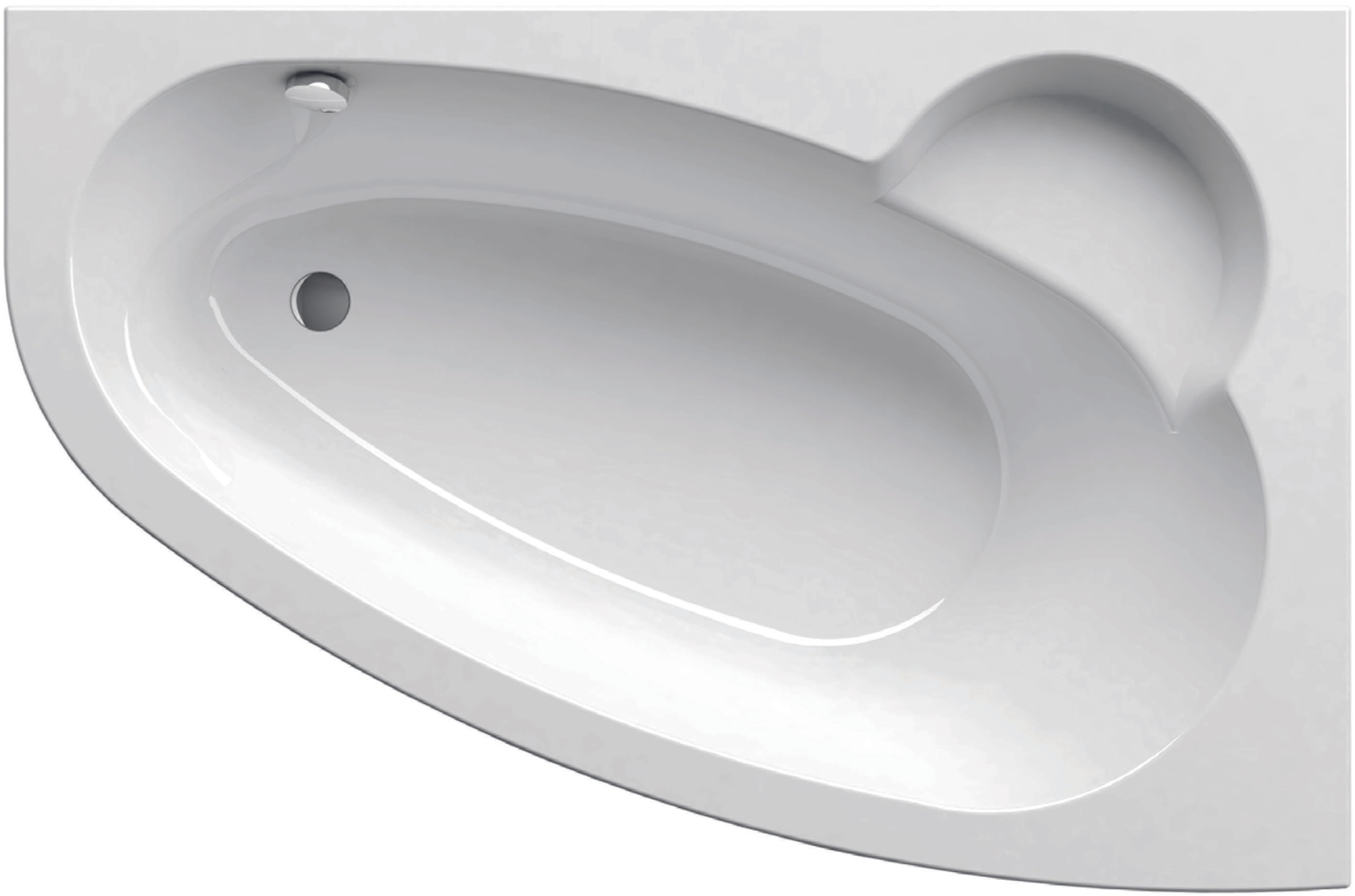 Ravak Asymmetric Eckbadewanne 170x110 cm rechtsseitig weiß C491000000