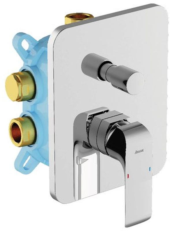 Ravak Flat Badewannen- und Duscharmatur Unterputz chrom X070123