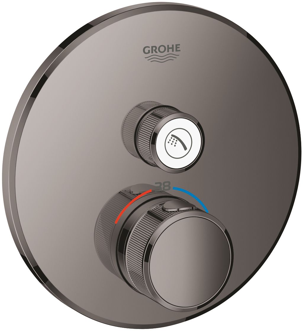 Grohe Grohtherm SmartControl Duschbatterie Unterputz mit Thermostat Hard Graphite 29118A00