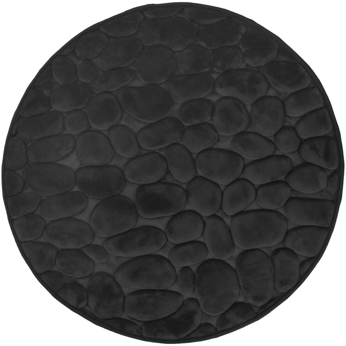Duschy Bellarina Badteppich 60x60 cm rund schwarz 767-20