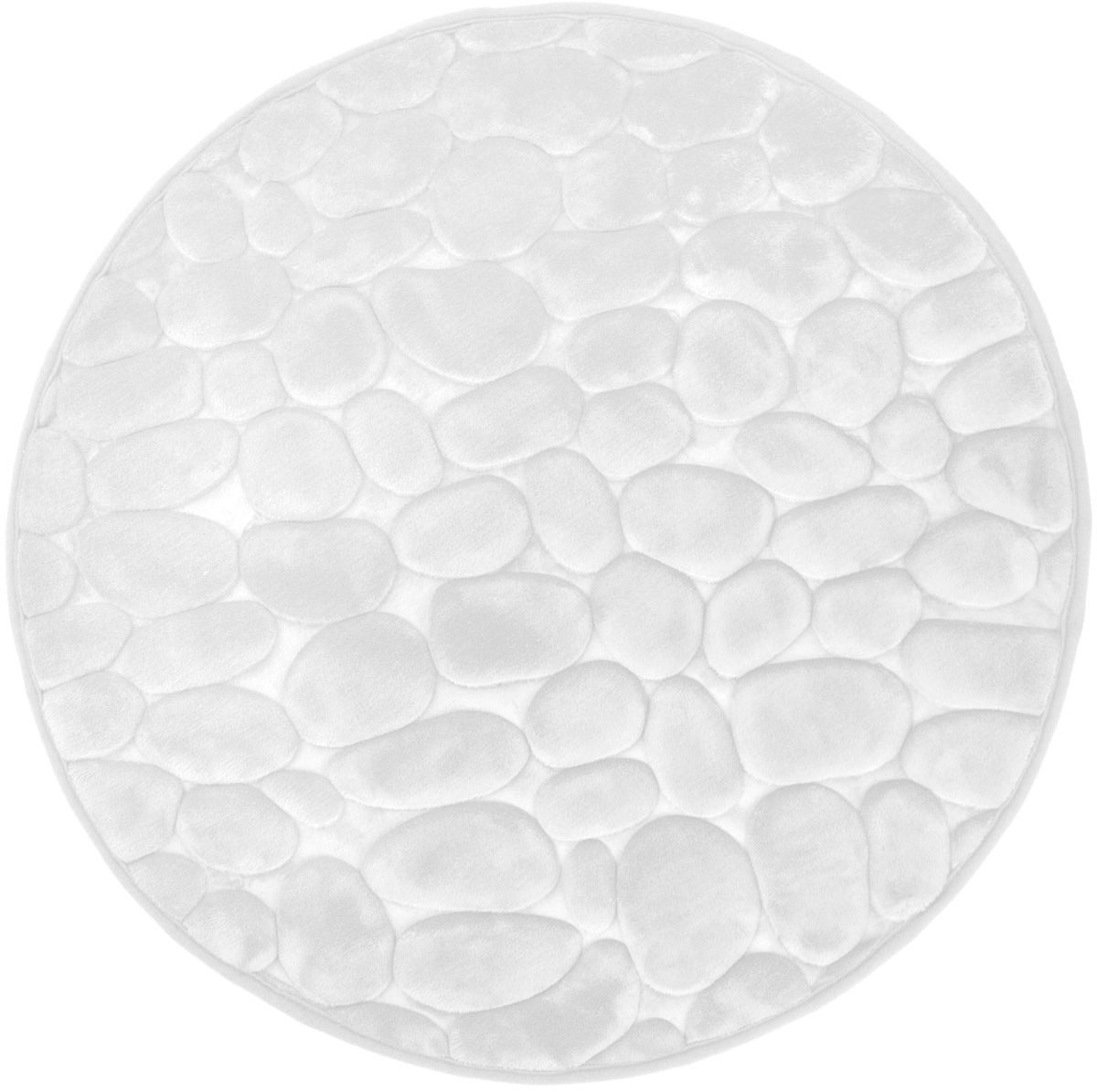 Duschy Bellarina Badezimmerteppich 60x60 cm rund weiß 767-10