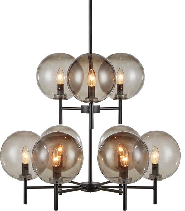 Markslöjd Crown Pendelleuchte x20 W schwarz-verraucht 107921