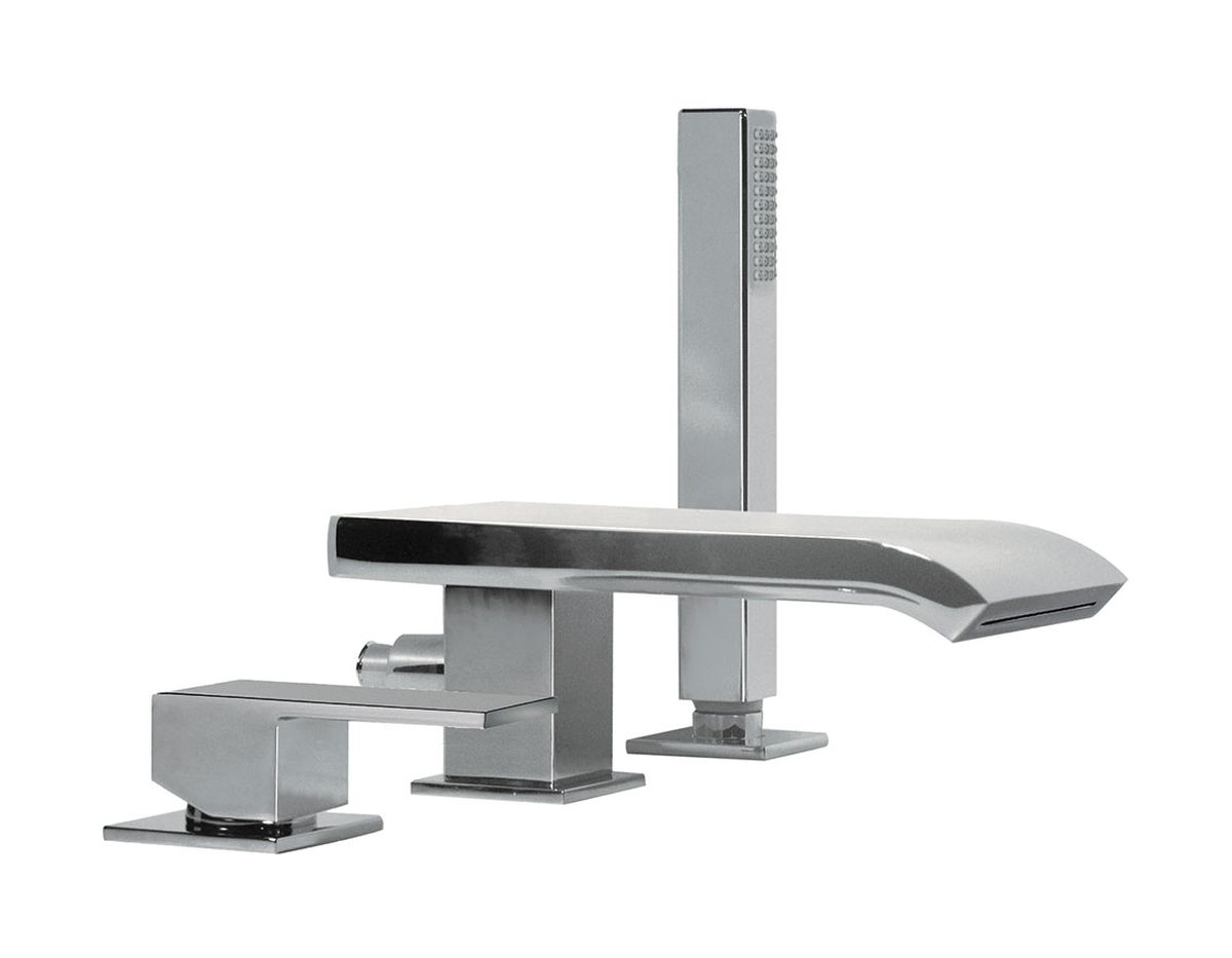 Tres Cuadro-Tres Badewannen- und Duscharmatur awannenmontiert chrom 1.06.161.02