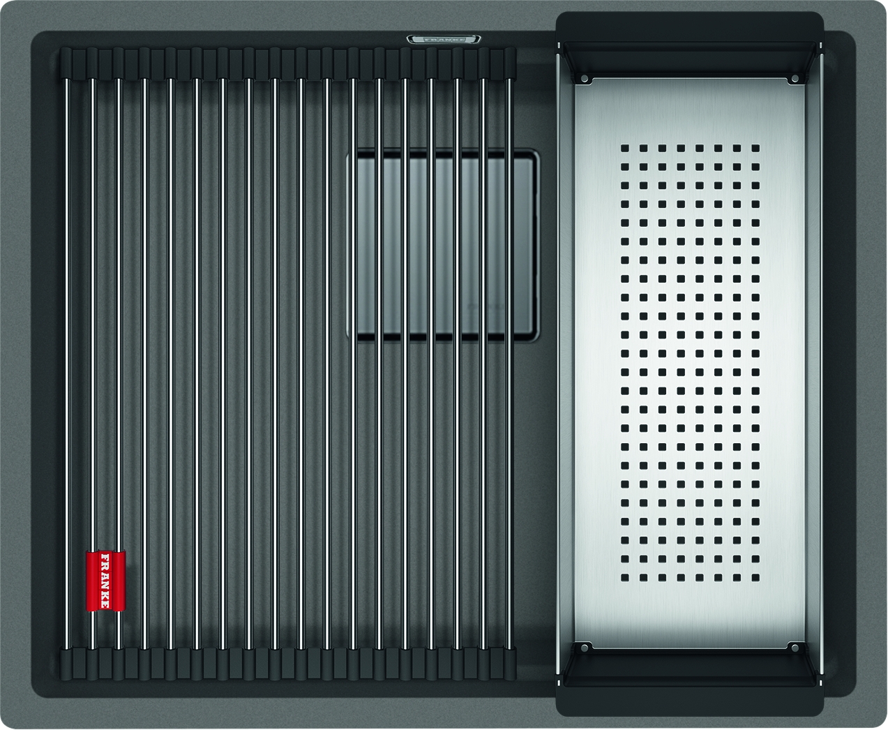 Franke Kanon Granitspüle 52x42 cm grau/graphit/onyx 125.0528.615