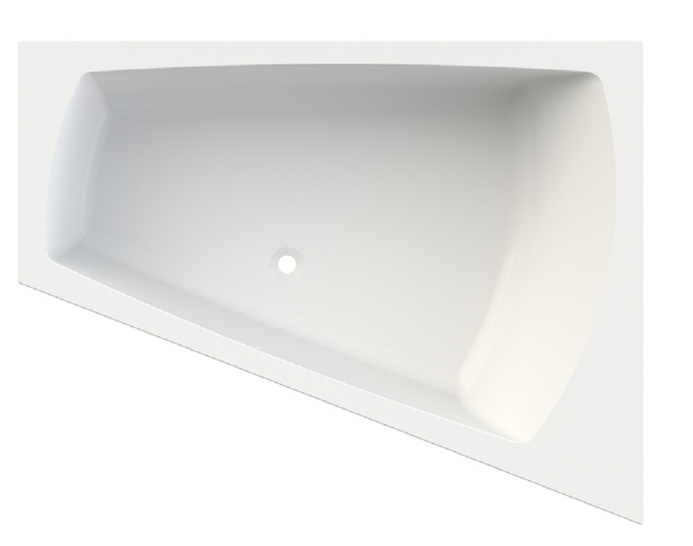 Hoesch Largo Eckbadewanne 180x140 cm rechtsseitig weiß 3706.010