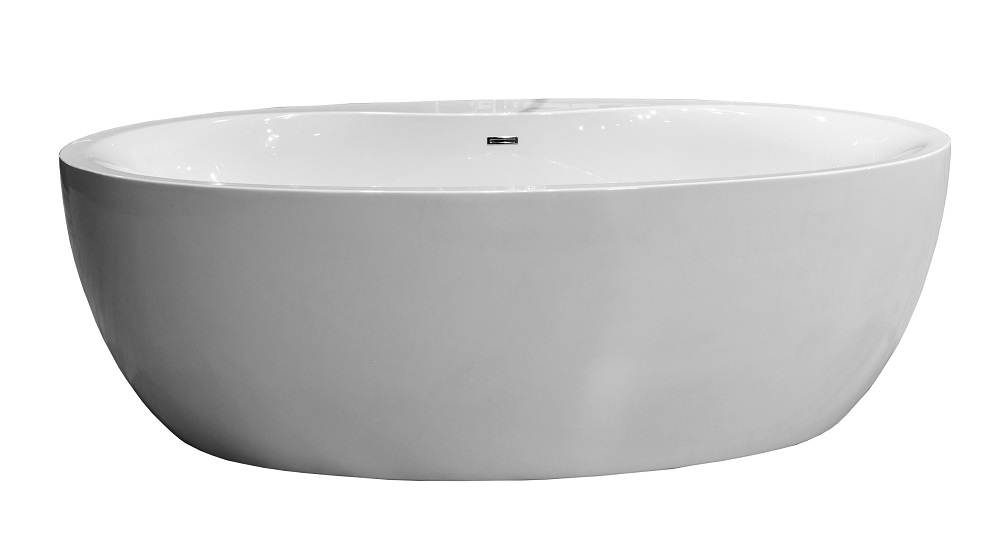 Hoesch Cabo Freistehende Badewanne 185x90 cm oval weiß 6610.010