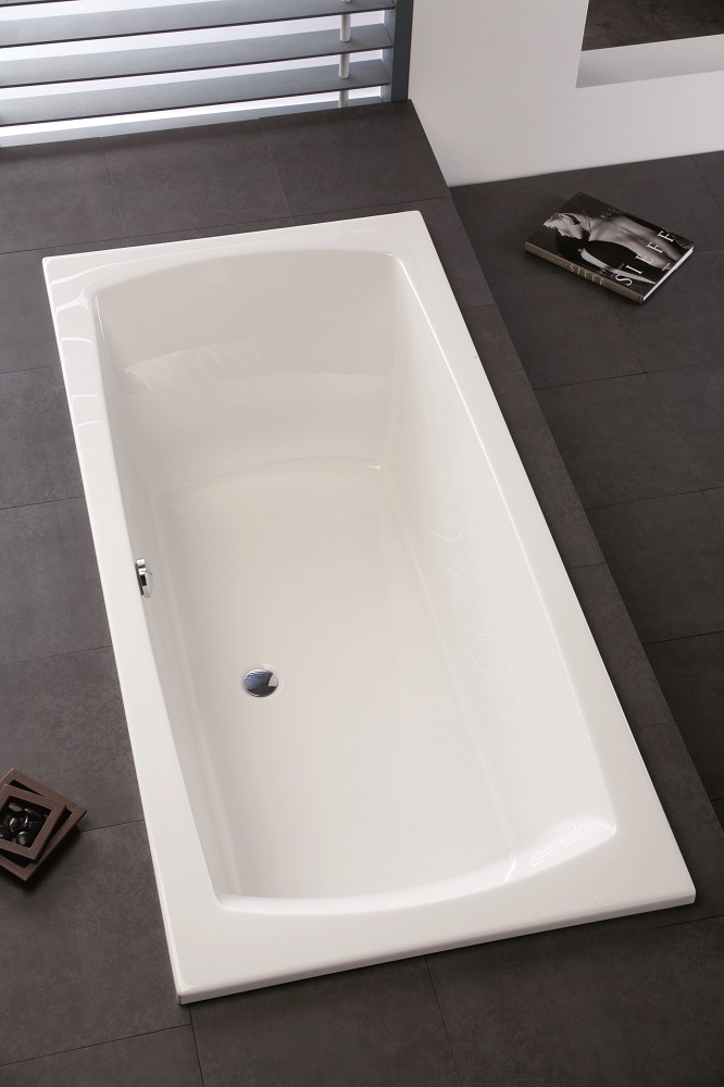 Hoesch Largo Rechteckige Badewanne 180x80 cm weiß 3696.010