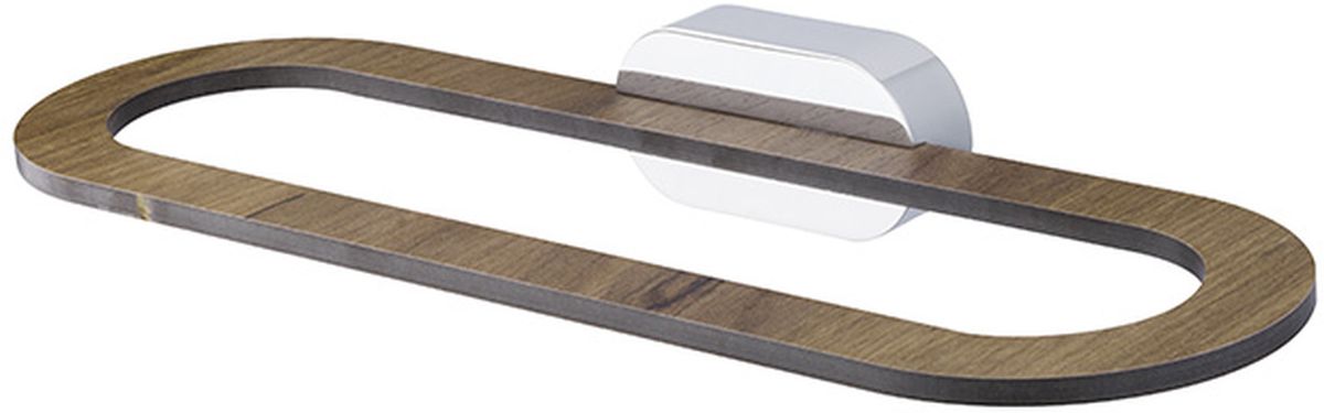 BISK Bergen Handtuchhalter chrom-holz 07069