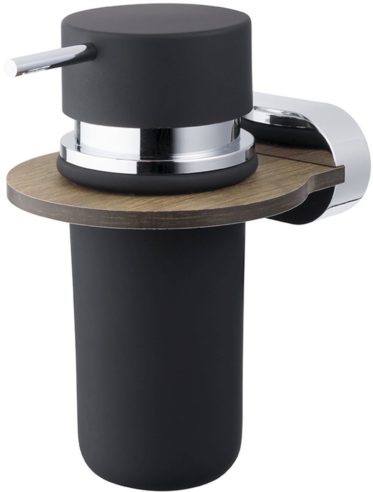 BISK Bergen Seifenspender 200 ml chrom-holz-schwarz 07101