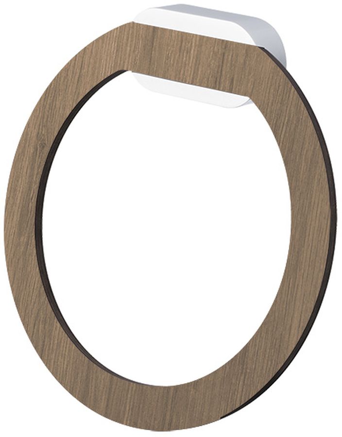 BISK Bergen Handtuchhalter chrom-holz 07103