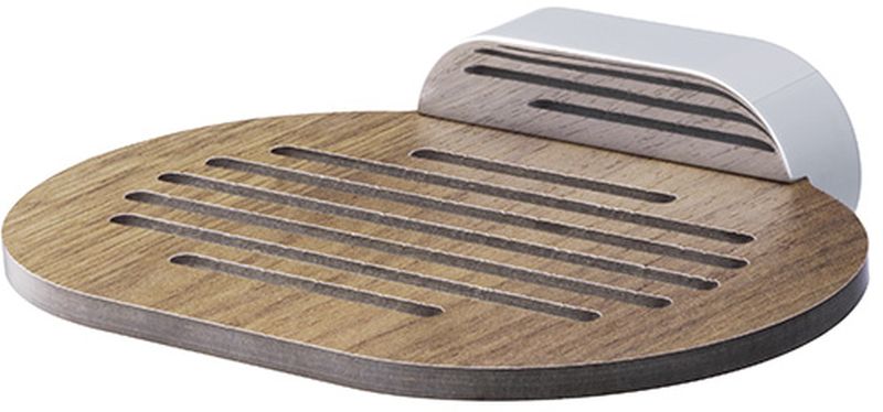 BISK Bergen Seifenschale Wand chrom-holz 07053