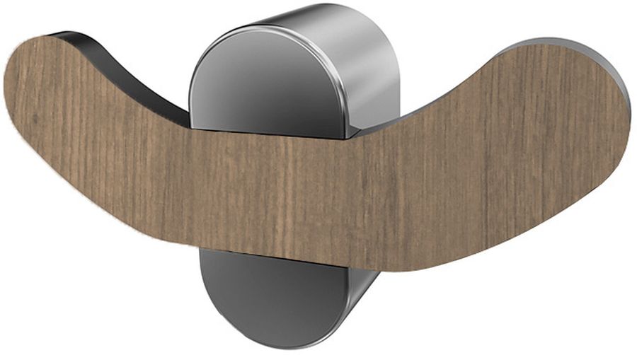 BISK Bergen Handtuchhalter chrom-holz 07063