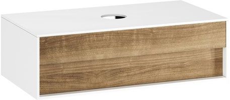 Ravak Step Kabinett 100x54x30.5 cm Unterschrank hängend weiß-nuss X000001418