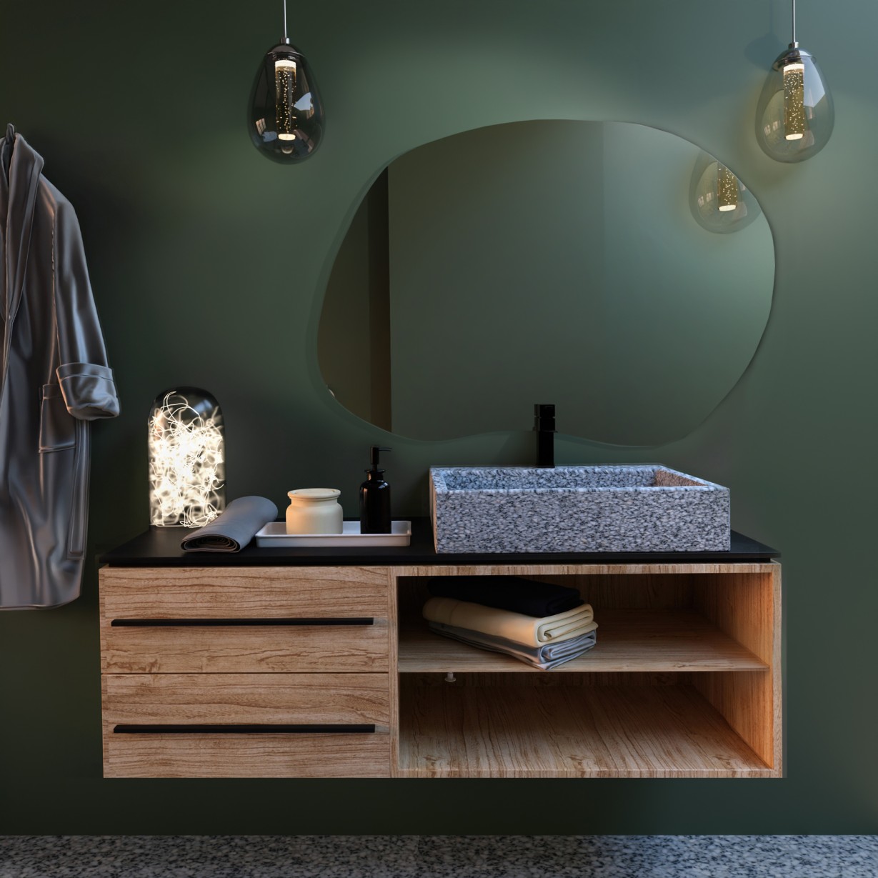 Baltica Design Stain II Spiegel 60x43 cm 5903003187837