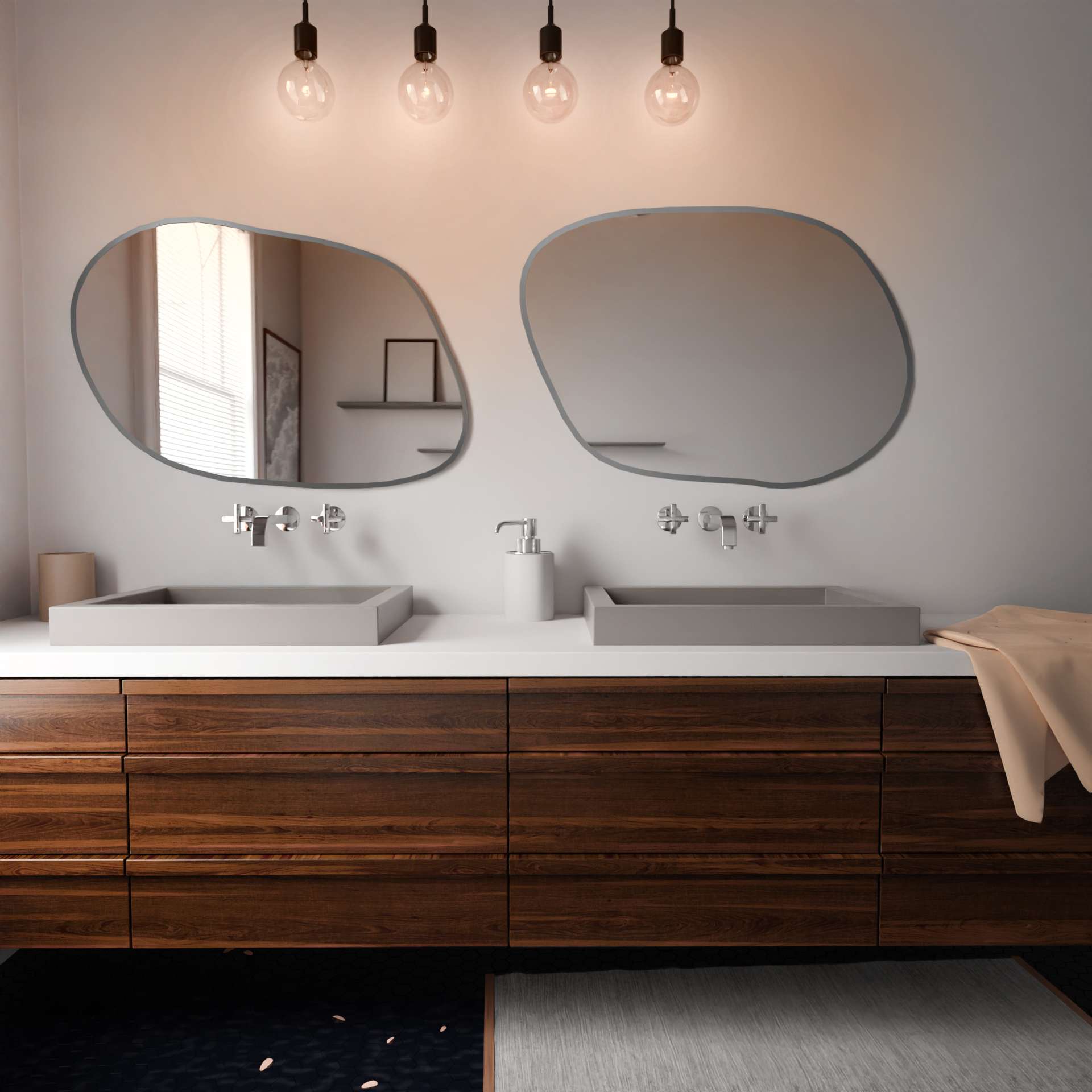 Baltica Design Tiny Border Contorno IV Spiegel 70x50 cm silber 5903003181958