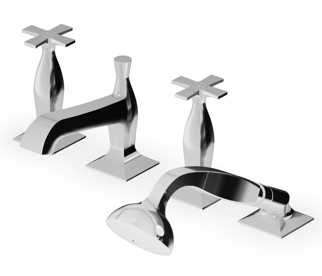 Zucchetti Bellagio Badewannen- und Duscharmatur awannenmontiert chrom ZB1441