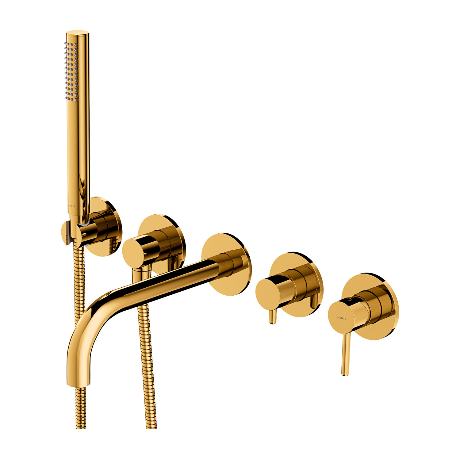 Omnires Y Badewannen- und Duscharmatur Unterputz gold Y1237/1GL