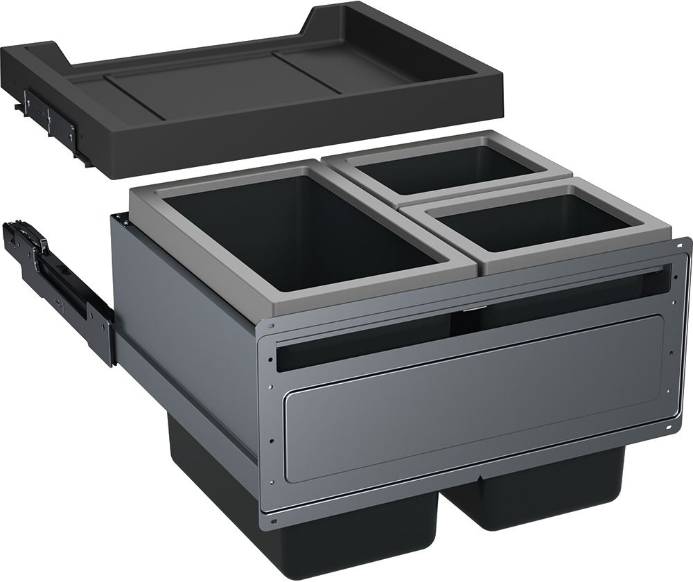 Franke Sorter FX Müllcontainer 48 l schwarz-grau 121.0557.763
