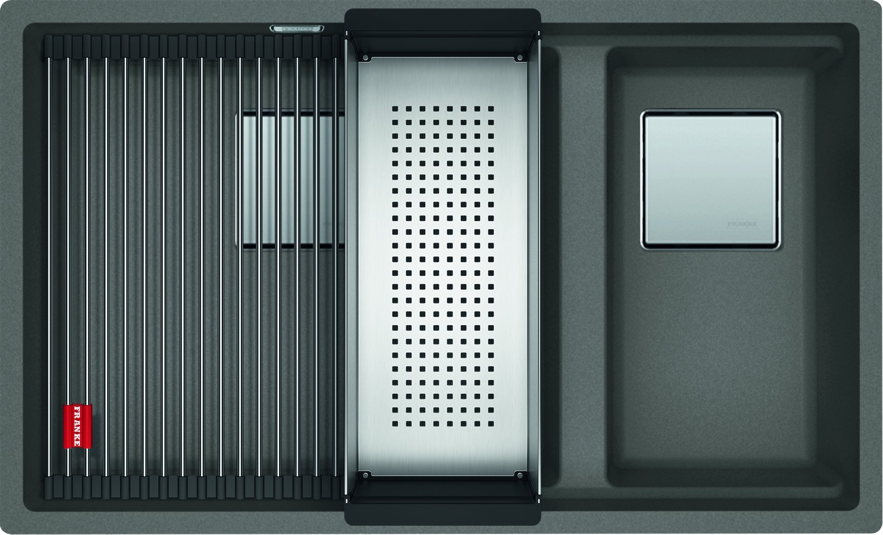 Franke Kanon granitspüle 76x46 cm grau/graphit/onyx 125.0528.639