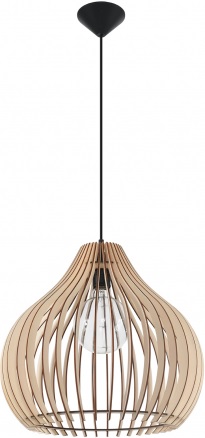 Sollux Lighting Aprilla Pendelleuchte 1x60 W schwarz-holz SL.0639