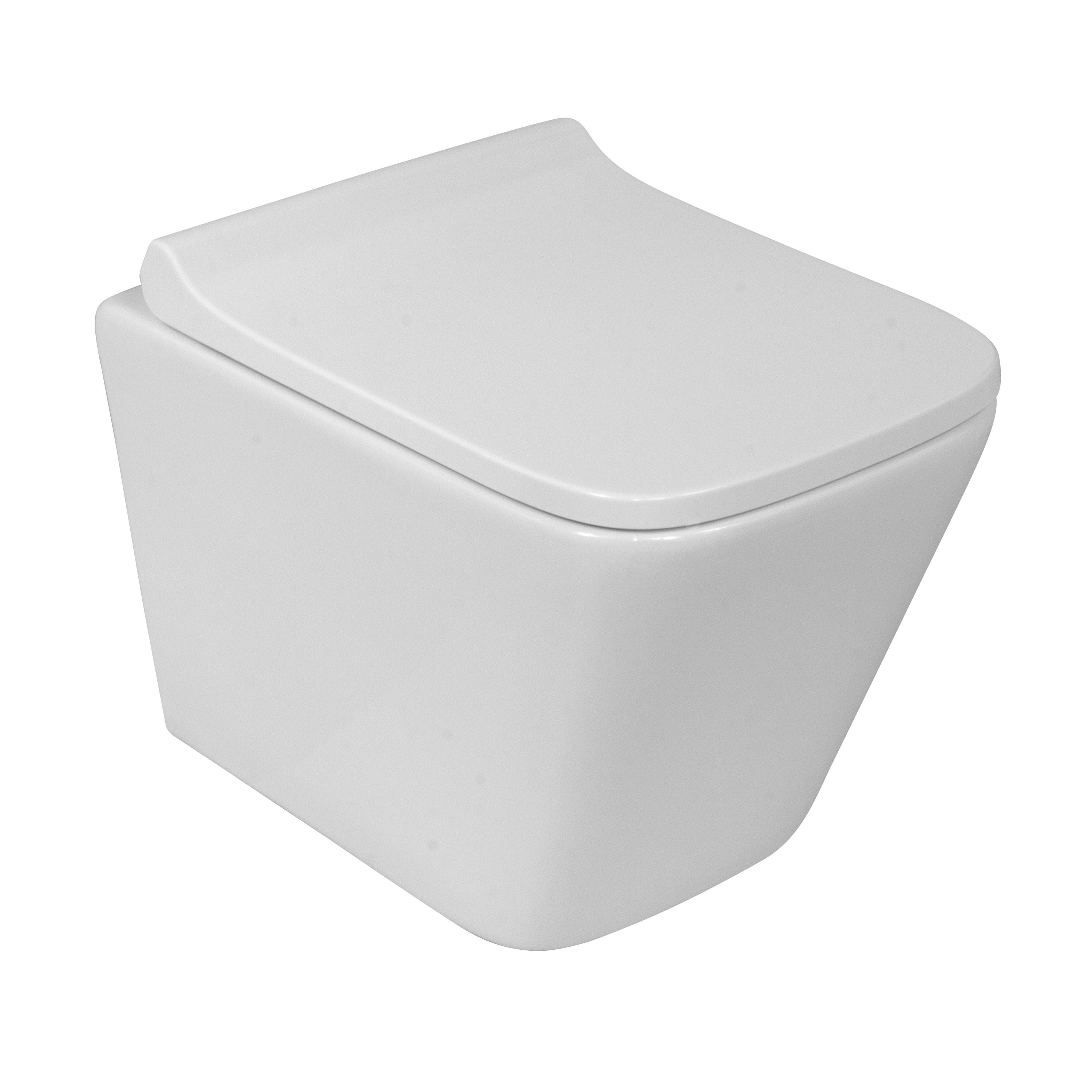 LaVita Lago WC-Becken mit Absenkautomatik-Sitz hängend Spülrandlos weiß Glanz 5908211491950