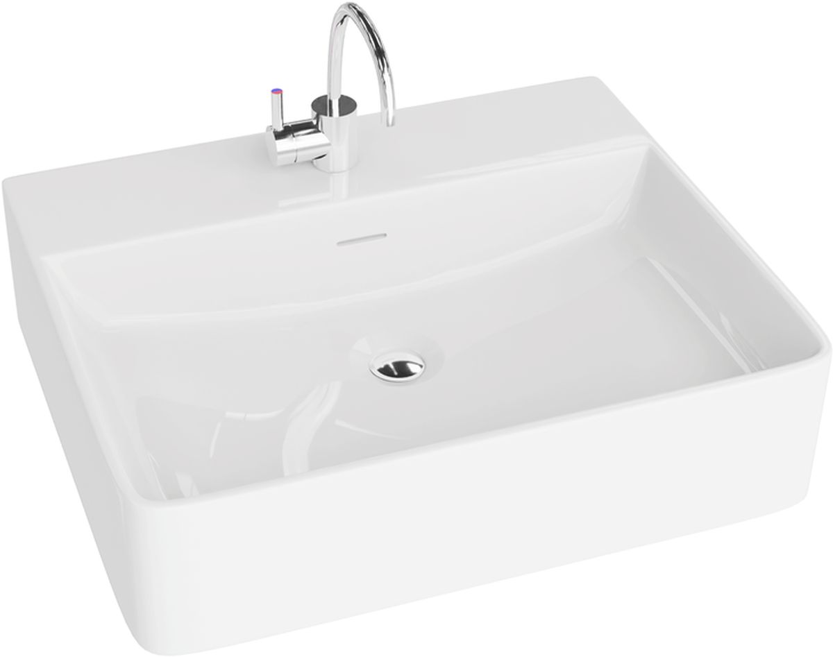 LaVita Altaya Waschbecken 50x43 cm rechteckig Aufsatzwaschbecken weiß 5900378310204