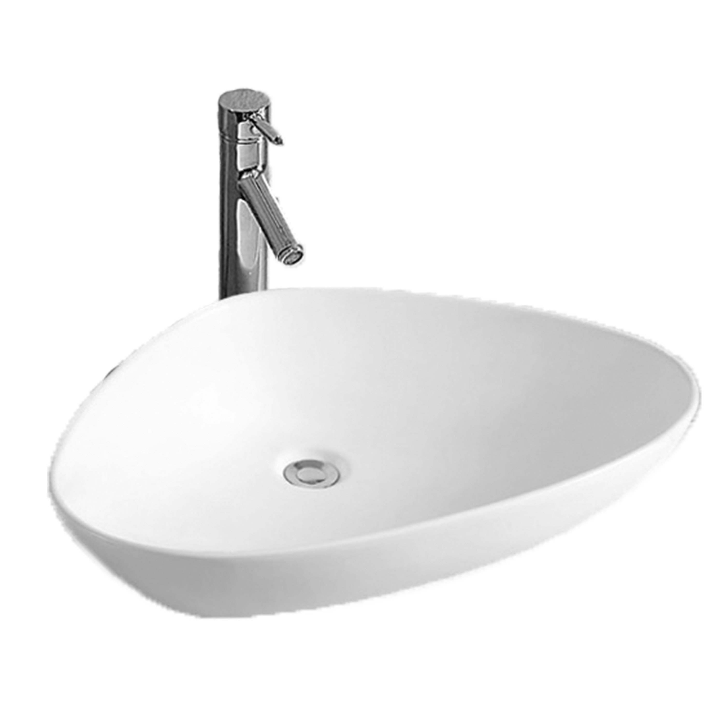 LaVita Triango Waschbecken 59x39 cm Aufsatzwaschbecken weiß 5900378310174