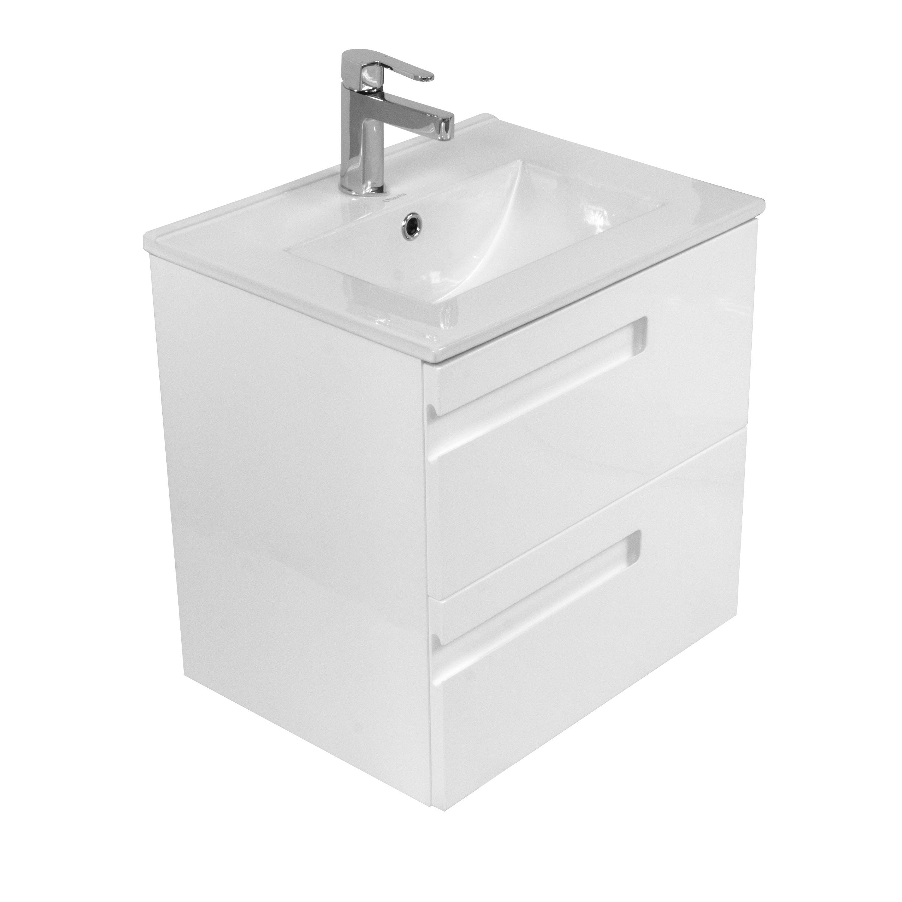 LaVita Floryda Ein Schrank aus einem Badezimmerset 50x39.5x50.5 cm Unterschrank hängend weiß 5908442930983