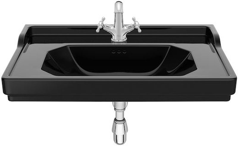 Roca Carmen Waschbecken 80x50 cm rechteckig Klassisch schwarz A3270A0560