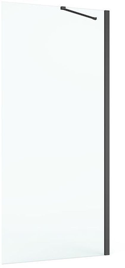 Roca Capital Duschwand 70 cm schwarz Matte/durchsichtiges Glas AM4407016M