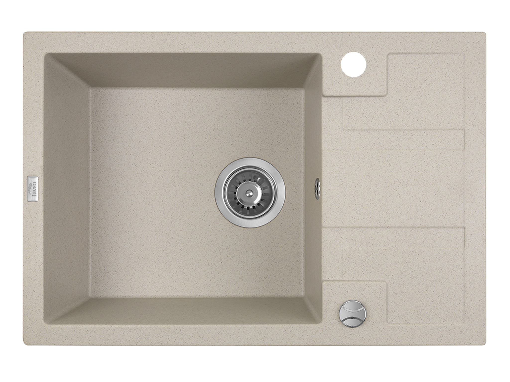 Laveo Barbados Granitspüle 65x44 cm beige SBB413T