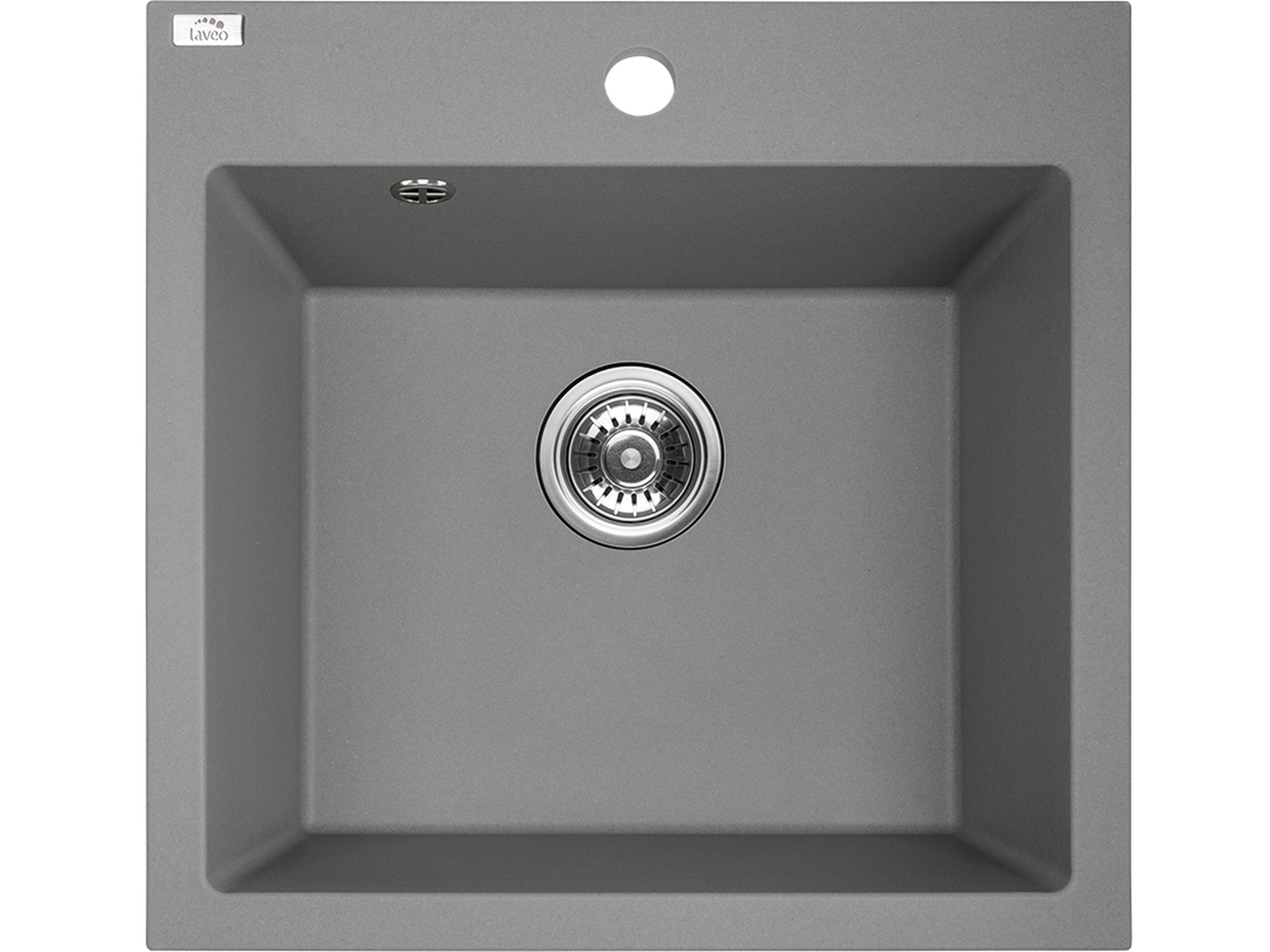 Laveo Alena granitspüle 49x49 cm grau/graphit/onyx SBA510T