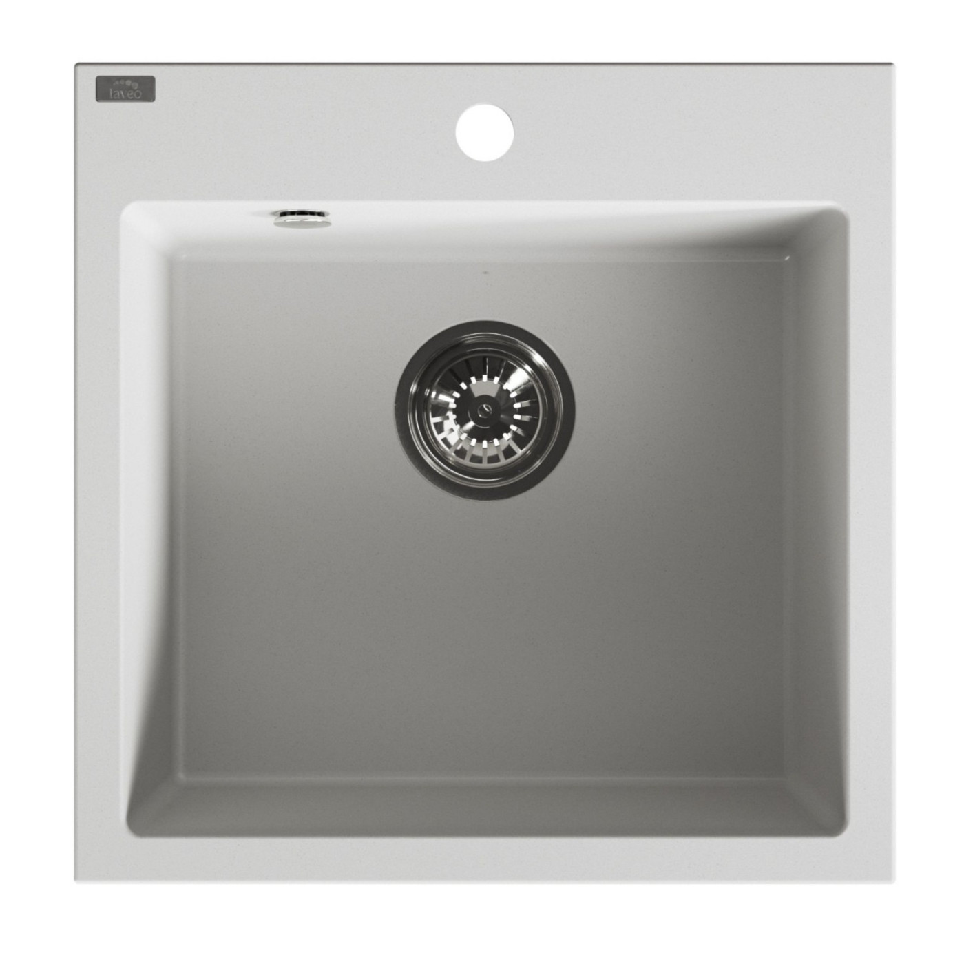 Laveo Alena Granitspüle 49x49 cm weiß SBA610T