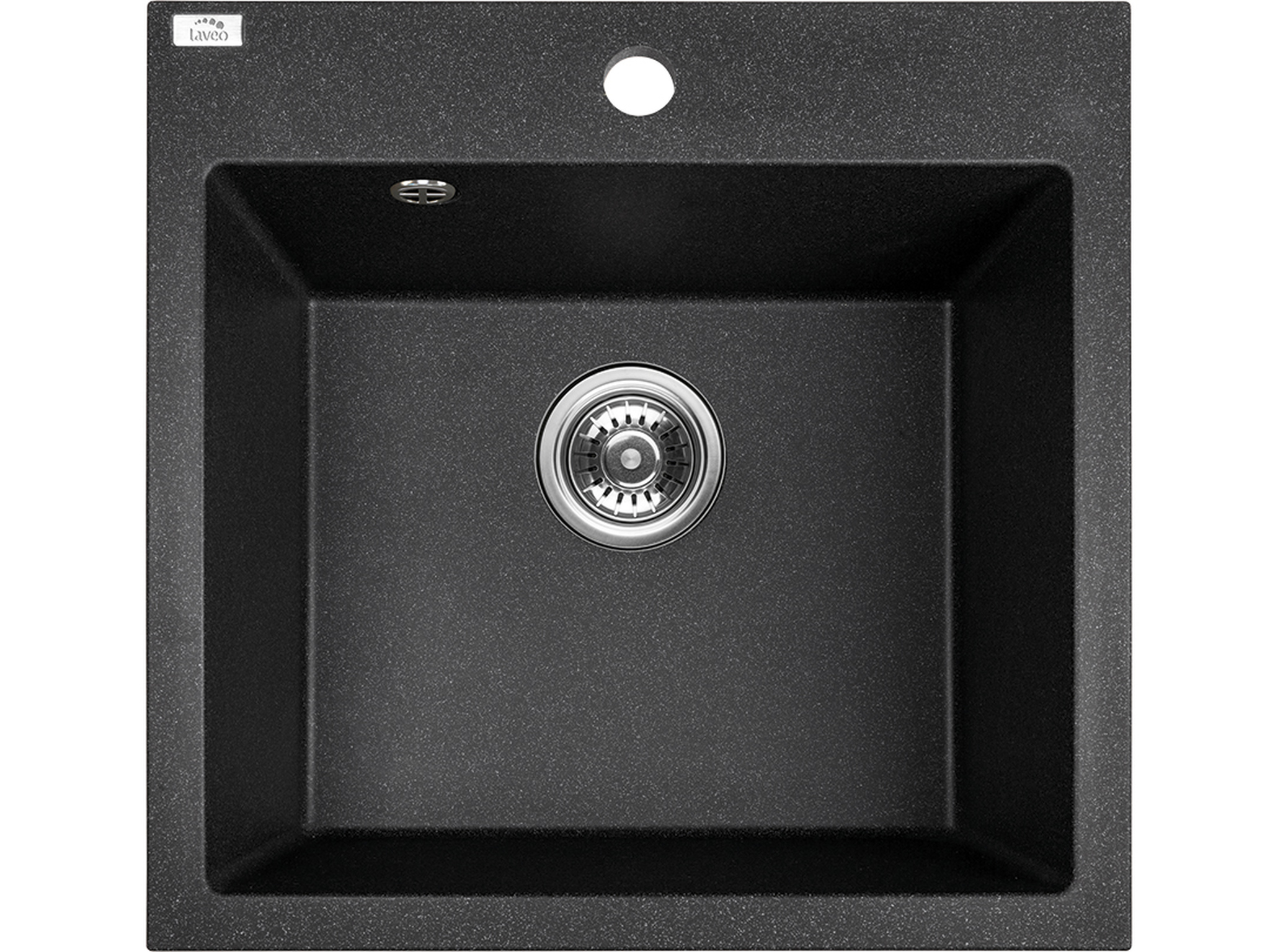 Laveo Alena Granitspüle 49x49 cm schwarz SBA710T