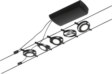 Paulmann Round Mac Kabelsystem 5x4.5 W schwarz 94418